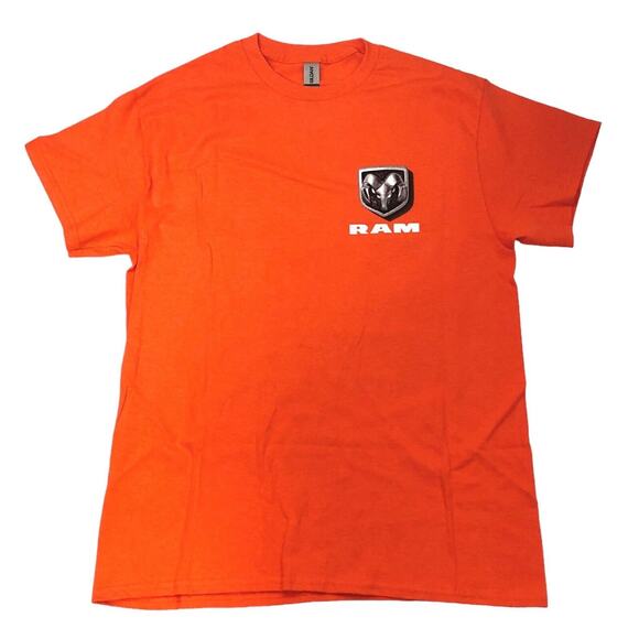 NEW Dodge Ram Guts and Glory T Shirt Womens Small Built to Serve Ram Orange - Picture 3 of 4